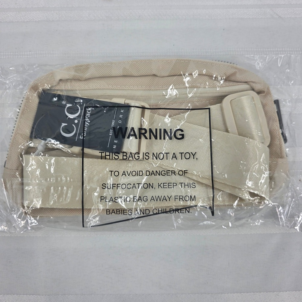 CC BEANIE Cream Camo Fanny Pack Belt Bag Adjustable Strap Zipper Pouch NWT - Picture 10 of 10